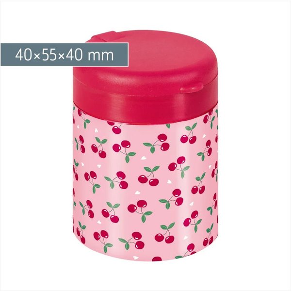BRUNNEN Anspitzer BRUNNEN Dosenspitzer Fruity Love Metalldoppelspitzer rosa
