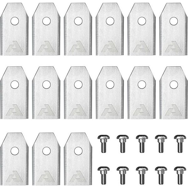 ANTHBOT Mährobotermesser, Ersatzklingen-Set (Spar-set, 15 Klingen + 10 Schrauben), für Genie & M5 /M9 Serie, Edelstahl, 35 x 18 mm – Rostfrei & Langlebig