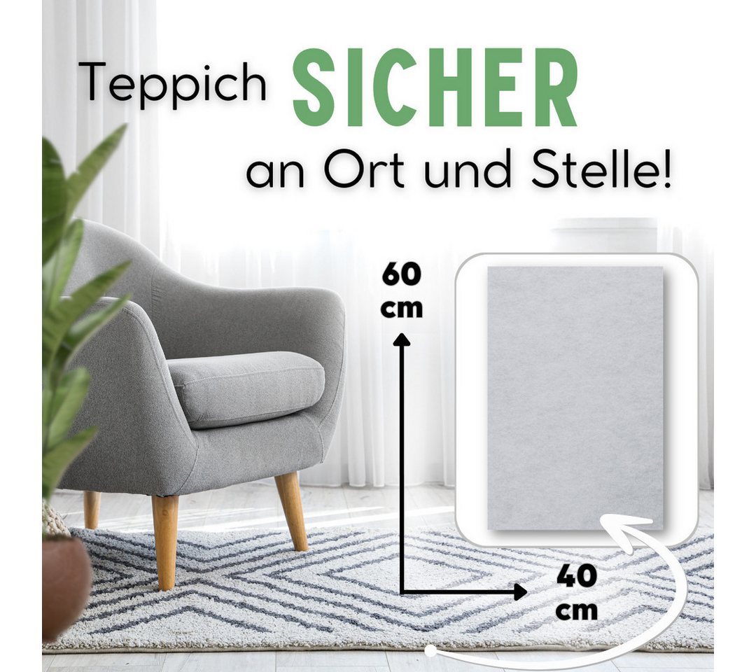 flex it Antirutsch Teppichunterlage flex it® Classic Standard - Antirutschmatte für Teppiche, (1-St), Kein Verkleben und keine Rückstände – Bild 2 von 5