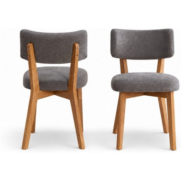 ANYSUN Esszimmerstuhl 2er Set mit gepolstertem Sitz & Holzbeinen., 77cm hoch, mit gepolsterter Rückenlehne, bis 200 kg belastbar