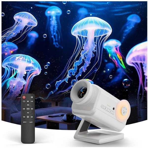 ANYSUN LED-Sternenhimmel Projektor HD 3D Galaxy Projector Nachtlicht Kinder, 3D-Projektion mit Bluetooth-Lautsprecher,Fernbedienung,Timer-Funktion, 60 Projektio
