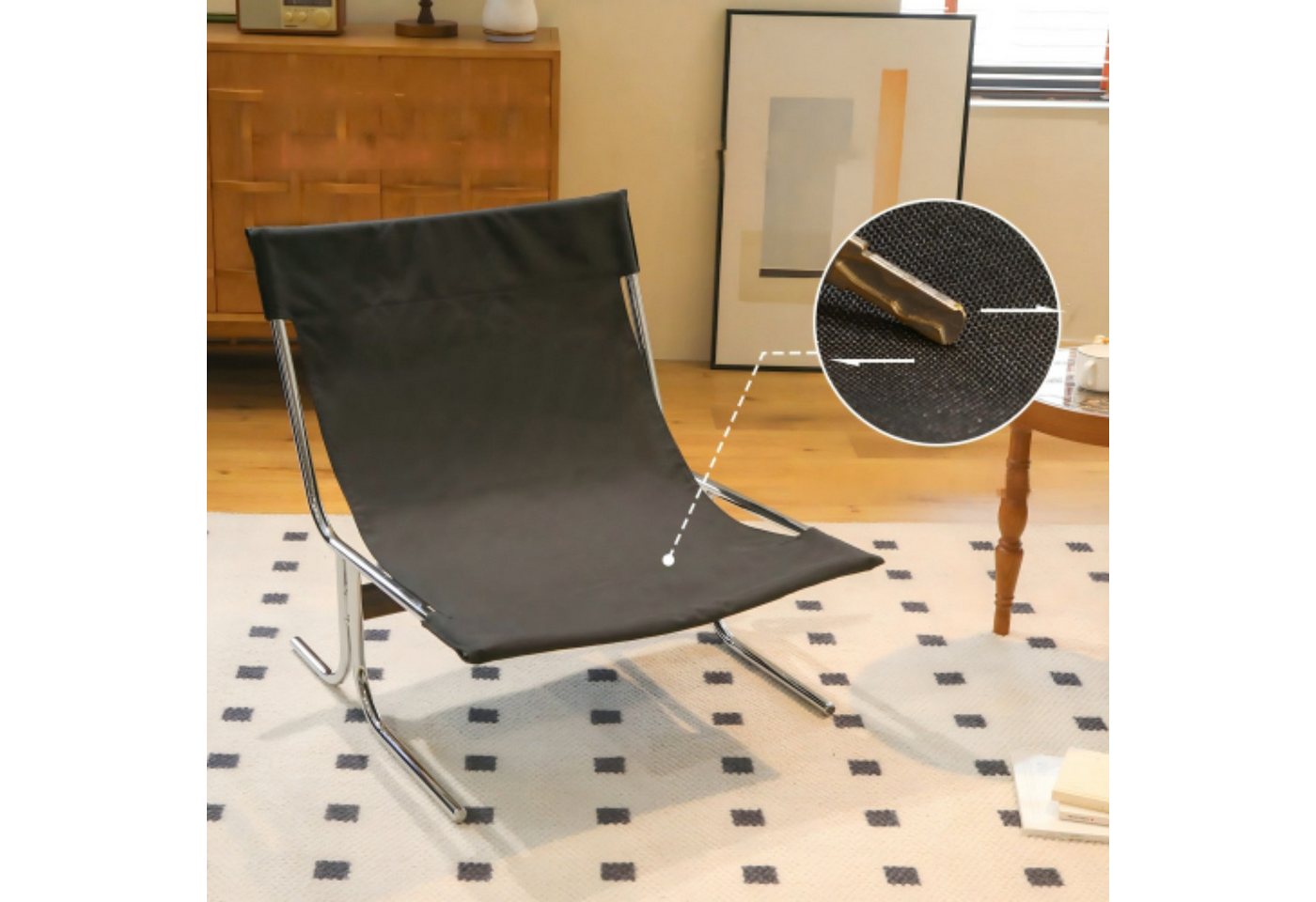 ANYSUN Loungesessel Wohnzimmersessel, Kunstleder,70 cm Sitzbreite, Polster abnehmbar (1-teilig), Für Wohnzimmer & Leseecke, B72,2/T84,1/H84,6 cm – Bild 5 von 5