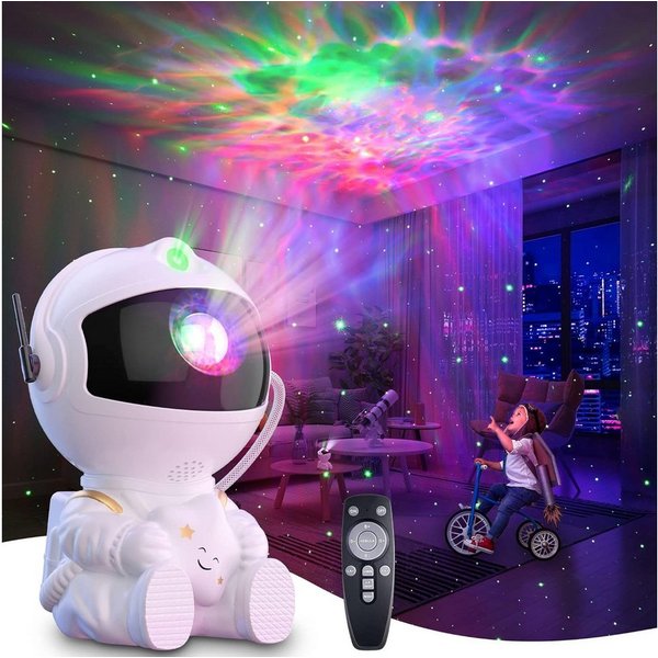ANYSUN Nachtlicht LED Sternenhimmel Astronaut Galaxy Projektor, LED fest integriert, LED Sternenprojektor mit Nebel und Fernbedienung