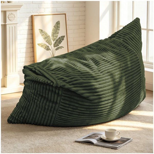 ANYSUN Sitzsack Übergroßer, wandelbarer Sitzsack, formstabil, mit Memory-Schaum (Set, Sitzsack), 180*125cm,Weicher Cordstoff, für Wohn-, Schlaf-, Gäste- & Gamin