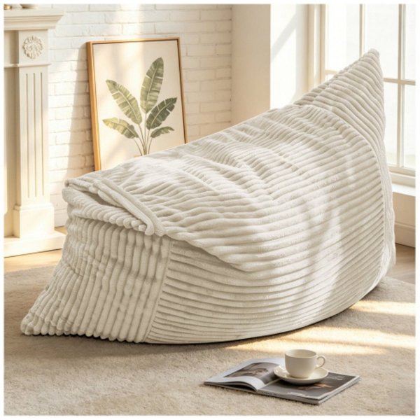 ANYSUN Sitzsack Übergroßer, wandelbarer Sitzsack, formstabil, mit Memory-Schaum (Set, Sitzsack), 180*125cm,Weicher Cordstoff, für Wohn-, Schlaf-, Gäste- & Gamin