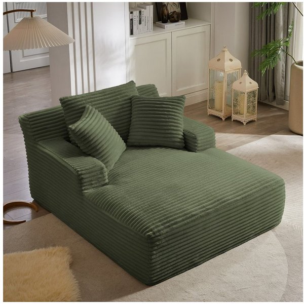 ANYSUN Sofa Cord-Schlafsofa mit 2 Kissen,Bequemes Einzelsitz-Bodensofa,Loungesofa, Relaxsessel Cord,Sessel,Loungesessel Cord,Lesesessel bequem, fur Wohnzimmer, 