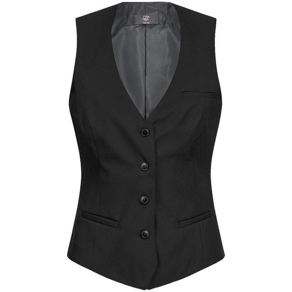 GREIFF Anzugweste Greiff Corporate SIMPLE Damen Weste V-Neck Regular-Fit Schwarz