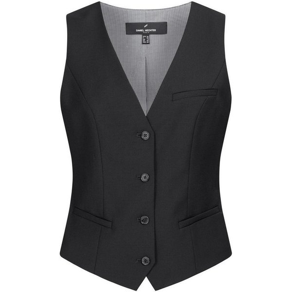 HECHTER PARIS Anzugweste HECHTER PARIS Corporate Weste Damen Tailored Modern Fit Schwarz