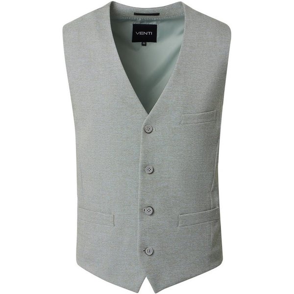 VENTI Anzugweste VENTI Herren Anzugweste FORMAL V-Neck Polyestermix Hellgrün