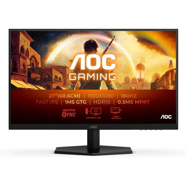 AOC 27G42E Gaming-Monitor (68,6 cm/27 ", 1920 x 1080 px, Full HD, 0,5 ms Reaktionszeit, 180 Hz, Fast-IPS, neigbar)