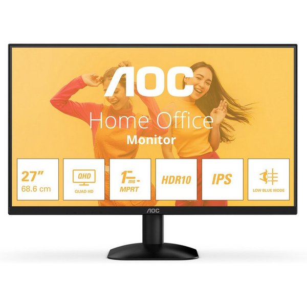 AOC Q27B35E LED-Monitor (68,5 cm/27 ", 2560 x 1440 px, QHD, 1 ms Reaktionszeit, 75 Hz, IPS, neigbar)