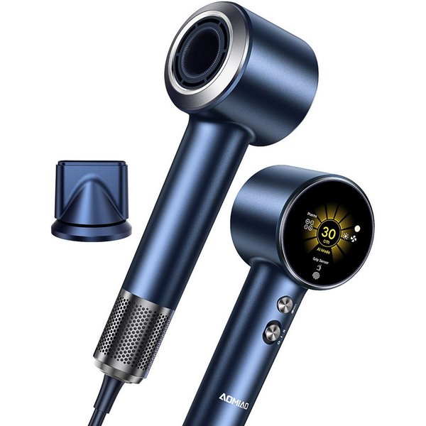 AOMIAO Haartrockner A87PRO, Negativionen-Haartrockner mit Konzentratordüse, 1600 W, Ionenpflege Anti-Frizz, leise & schnelle Trocknung, reisefreundlich