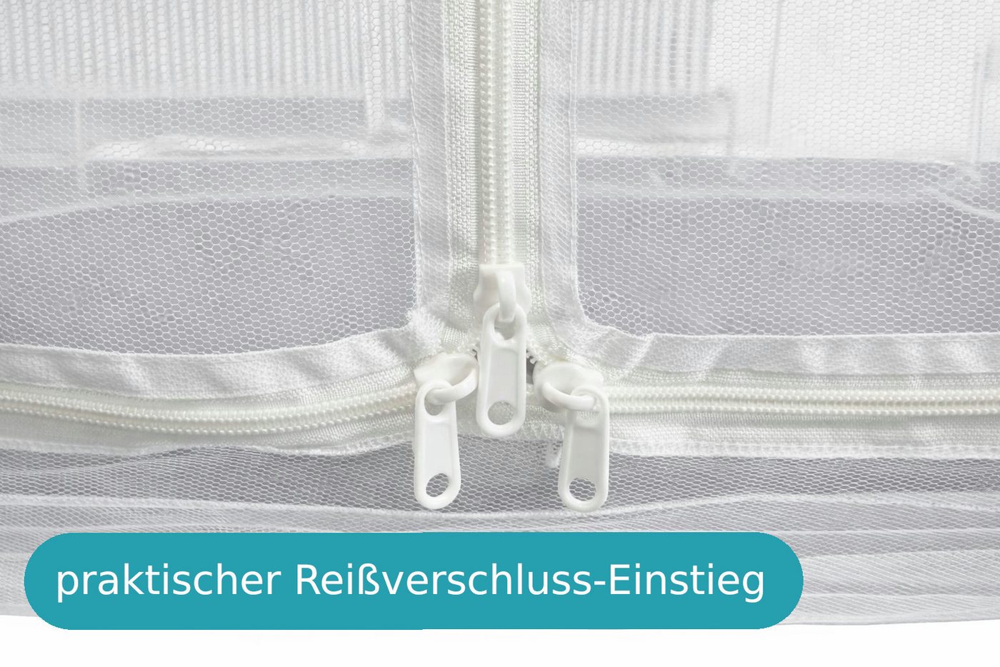 APANA Fliegengitter-Gewebe Mobiler Insektenschutz Moskitonetz Mückennetz Fliegengitter Netz, Größe (Breite x Höhe):150 x 200 x 150 cm – Bild 4 von 5