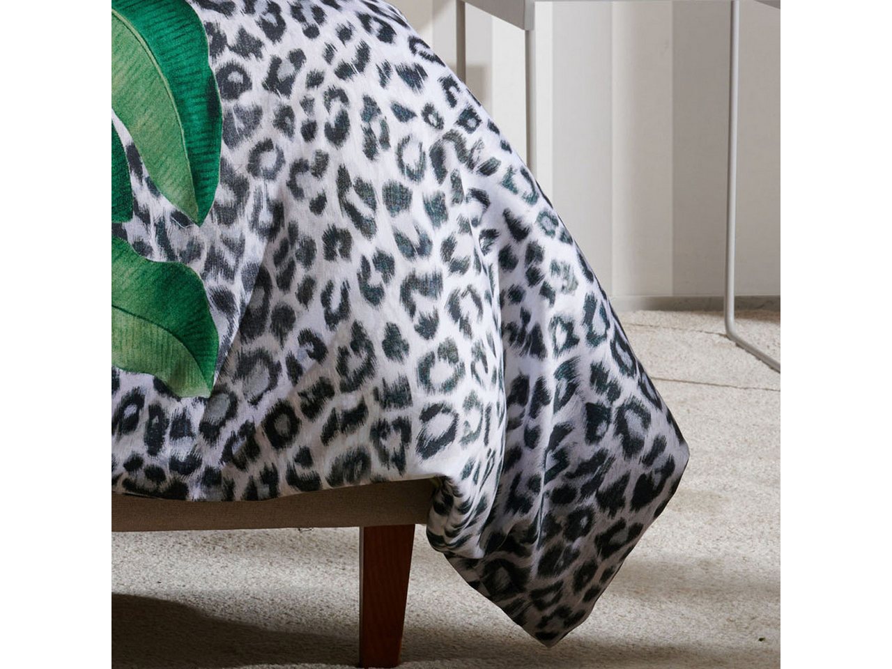 APELT Bettwäsche Jungle, Satin (Bio-Baumwolle), Regenwaldmotiv – Bild 4 von 5