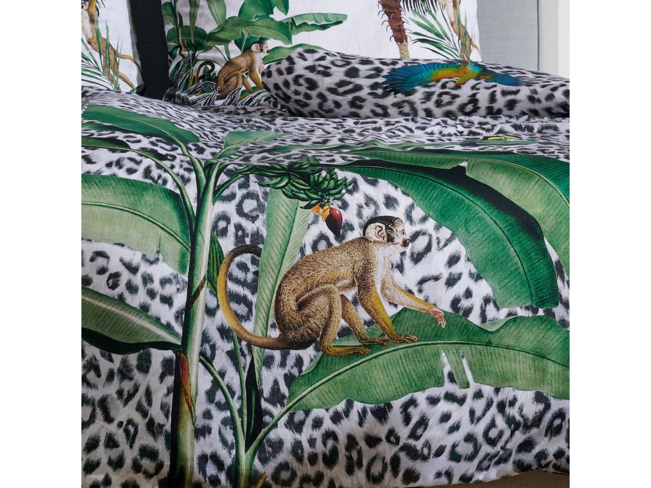 APELT Bettwäsche Jungle, Satin (Bio-Baumwolle), Regenwaldmotiv – Bild 5 von 5