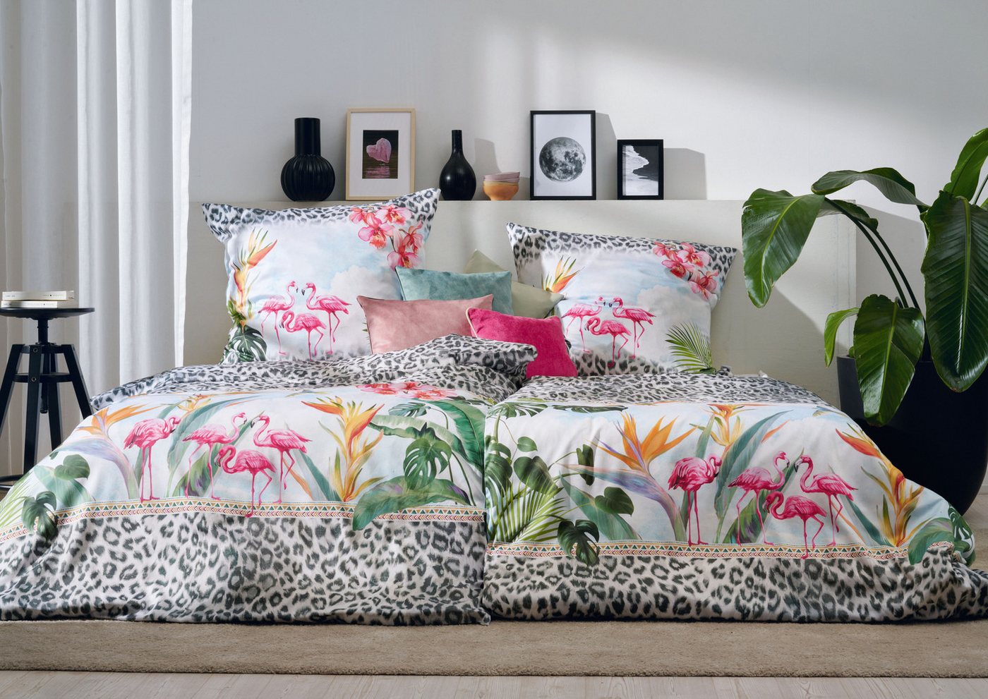 APELT Bettwäsche Paradise, Satin (Bio-Baumwolle), 2 teilig, Bettwäsche-Set mit Reißverschluss, Baumwoll-Satin, Digitaldruck – Bild 5 von 5