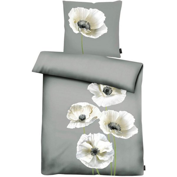 APELT Bettwäsche Poppy, Mako-Satin, 2 teilig, Bio-Baumwolle, Pflegeleicht