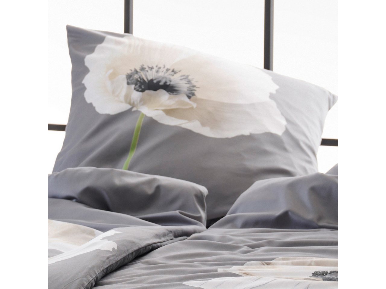 APELT Bettwäsche Poppy, Mako-Satin, 2 teilig, Bio-Baumwolle, Pflegeleicht – Bild 4 von 5