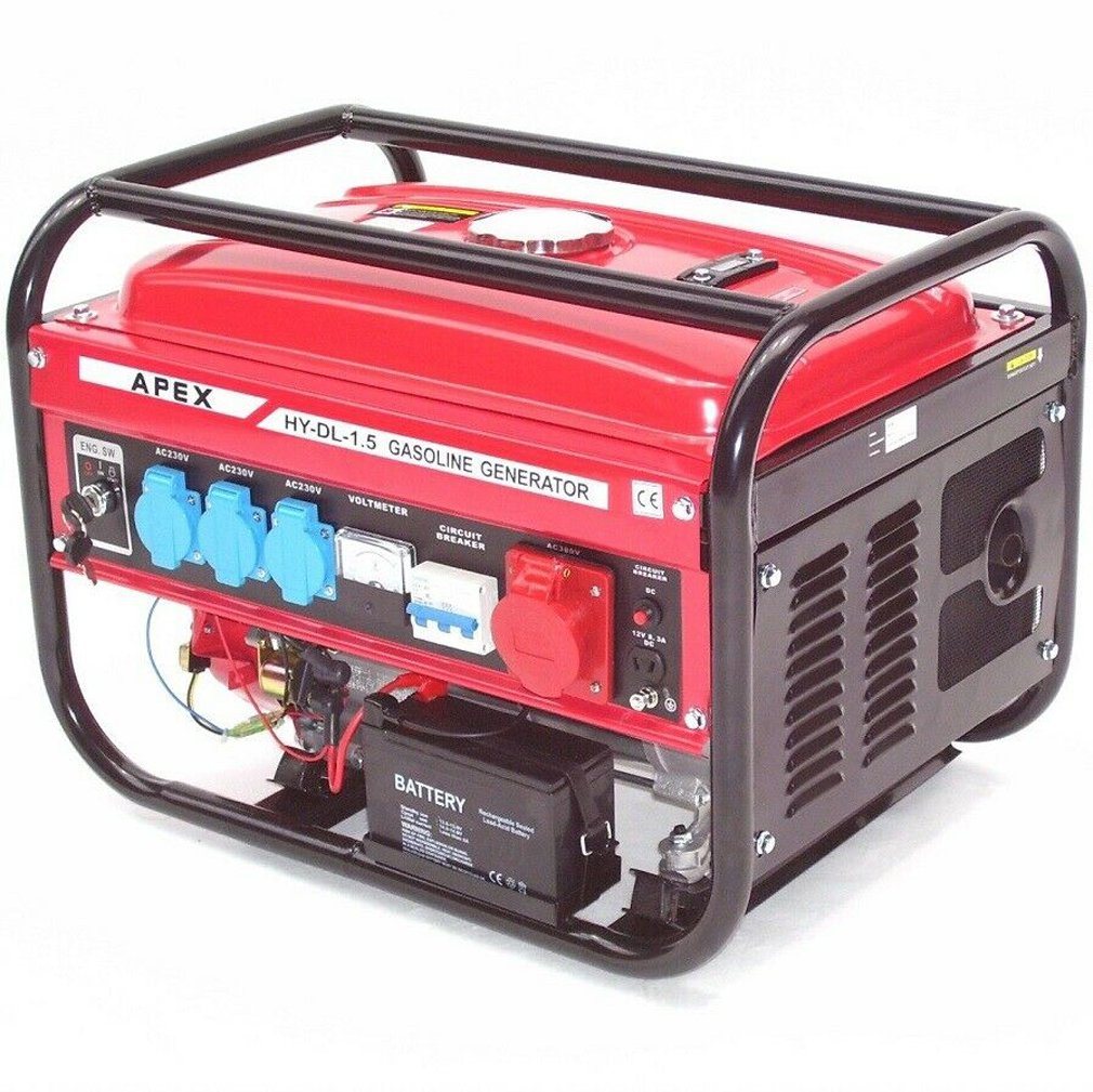 Apex Stromerzeuger Elektro-Start Benzin Stromerzeuger 9500E Generator 230V 400V Aggregat, (1-tlg) – Bild 4 von 5