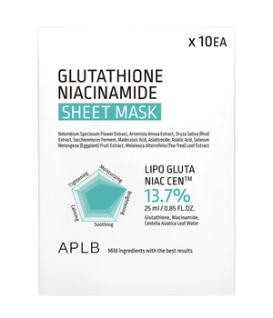 APLB Gluthathione Niacinamide Sheet Mask Gesichtsmaske · 25 ml