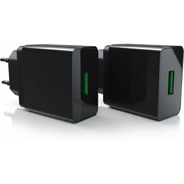 Aplic 2er Set USB Ladegerät Quick Charge 3.0 Netzteil USB-Ladegerät (3000 mA, 2-tlg., Quick Charge 3.0 USB-Ladegerät 1x USB A QC 3.0 Port / max. 3A über QC)