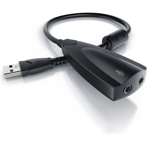 Aplic Externe USB Soundkarte mit 7.1 Virtual Sound USB-Soundkarte Virtual 7.1 Surround, extern, Plug & Play für Windows & Mac, für Headset & Lautsprecher