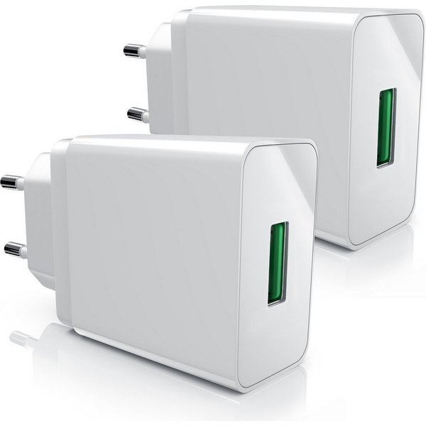 Aplic mit Schnellladefunktion, 18W Quick Charge 3.0, Ladeadapter, Netzteil USB-Ladegerät (3000 mA, 2-tlg., Quick Charge 3.0 USB-Ladegerät 1x USB A QC 3.0 Port /