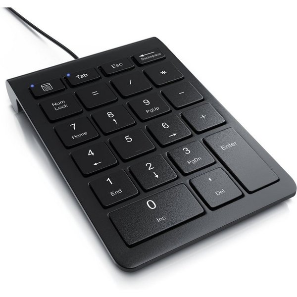 Aplic USB Keypad, Multimediatasten, rutschfest, vollständiges Numpad-Layout Tastatur (22 Tasten, Tastaturerweiterung für Laptop PC und Tablet, 1,5m Kabel)