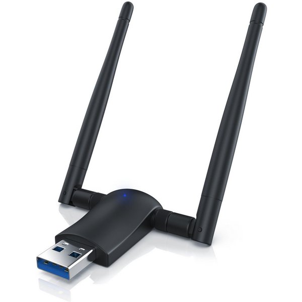 Aplic WLAN-Stick WLAN Stick USB 3.0, 1200 MBit/s Dual Band, 2x 5 dBi Antennen, USB 3.0, 2 x 5 dBi Antenne für PC Desktop Laptop Windows 7 8 8.1 10 11