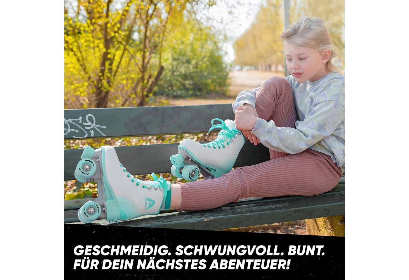 Apollo Rollschuhe Retro Discoroller, verstellbare Disco Roller Skates, größenverstellbar Rollerskates, Retro Design – Bild 5 von 5