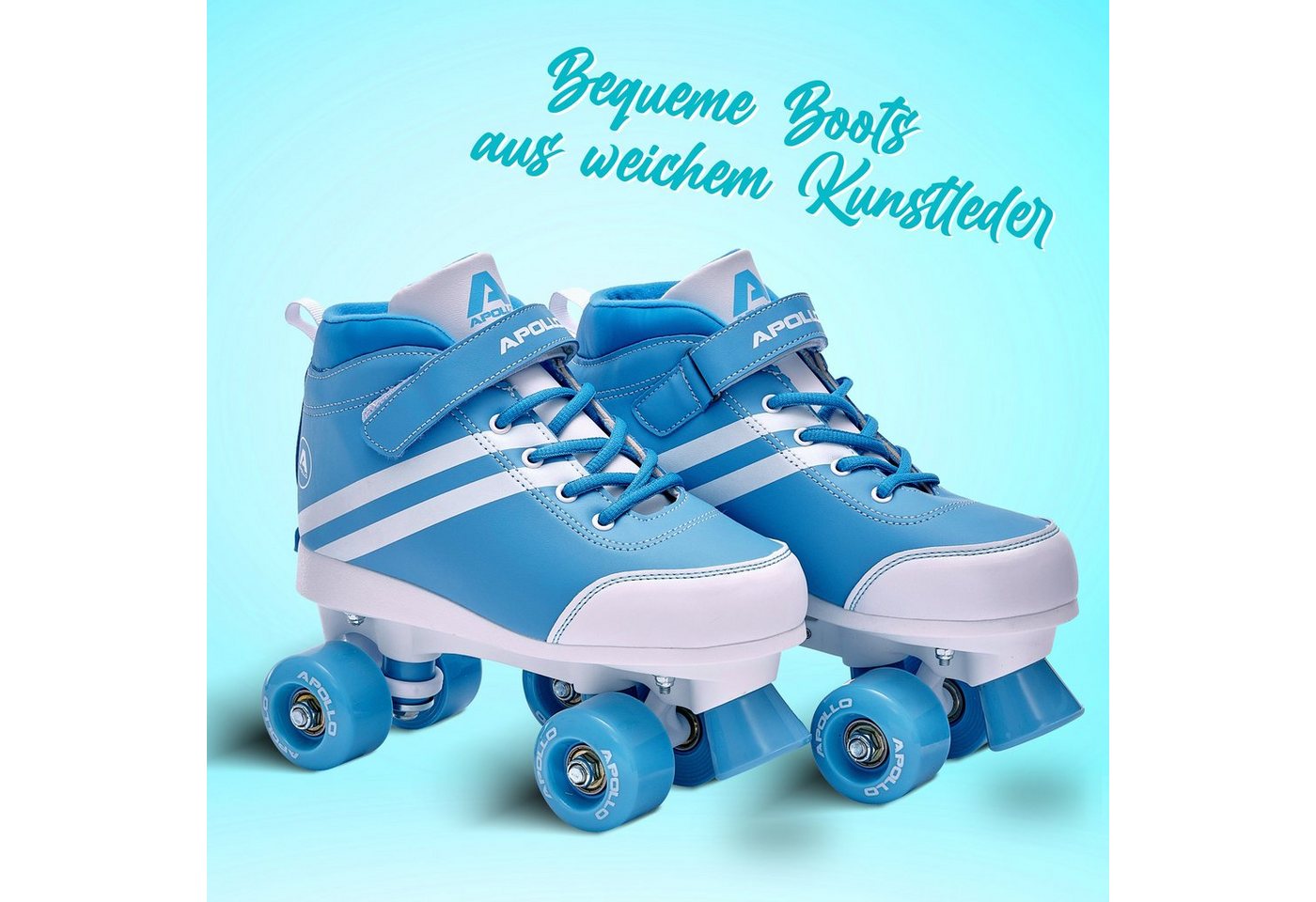 Apollo Rollschuhe Verstellbare Soft Boot Rollschuhe Kinder und Jugendliche, größenverstellbare Roller Skates für Mädchen und Jungen - Größen 31-42 – Bild 2 von 5