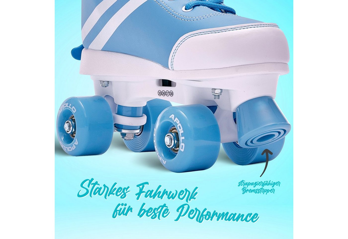 Apollo Rollschuhe Verstellbare Soft Boot Rollschuhe Kinder und Jugendliche, größenverstellbare Roller Skates für Mädchen und Jungen - Größen 31-42 – Bild 4 von 5