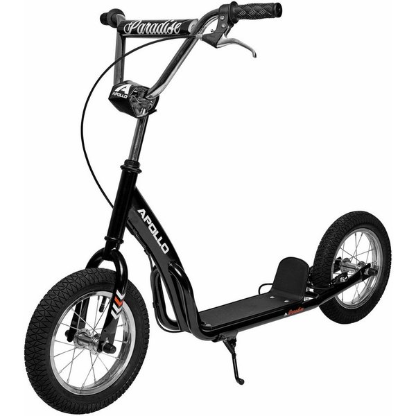 Apollo Scooter Retro Scooter Paradise City Roller mit 12,5 Zoll Luftreifen, Tretroller für Kinder und Jugendliche mit extra breiter Trittfläche