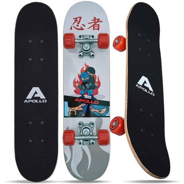 Apollo Skateboard Kinderskateboard 24" Kinder, Longboard, ABEC 3 und Aluminium Achsen