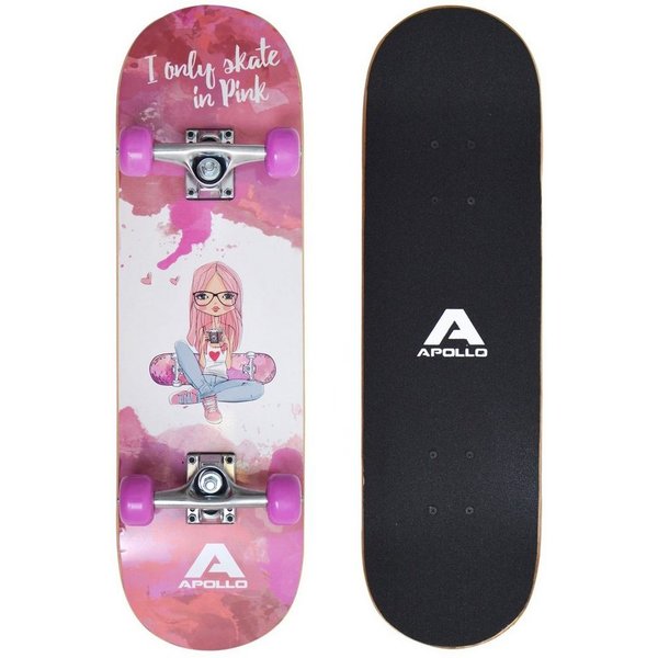 Apollo Skateboard Kinderskateboard 28" Kinder, Longboard, für Kids und Teens, ABEC 3 und Aluminium Achsen