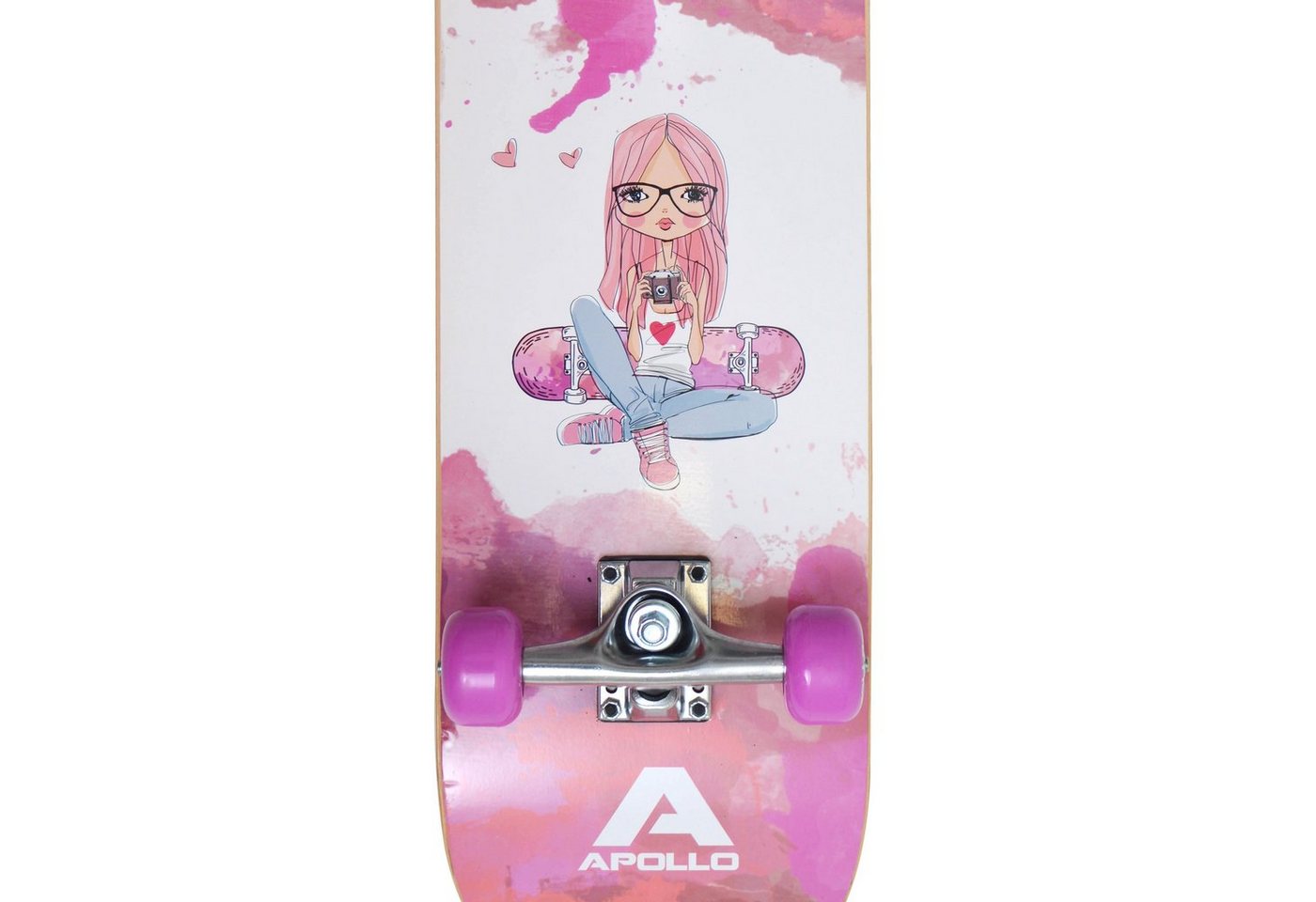 Apollo Skateboard Kinderskateboard 28" Kinder, Longboard, für Kids und Teens, ABEC 3 und Aluminium Achsen – Bild 4 von 5