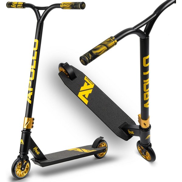 Apollo Stuntscooter Hawk - Scooter für Erwachsene, Jugendliche und Kinder ab 6 Jahren, extra breite Trittfläche & stabiler Lenker