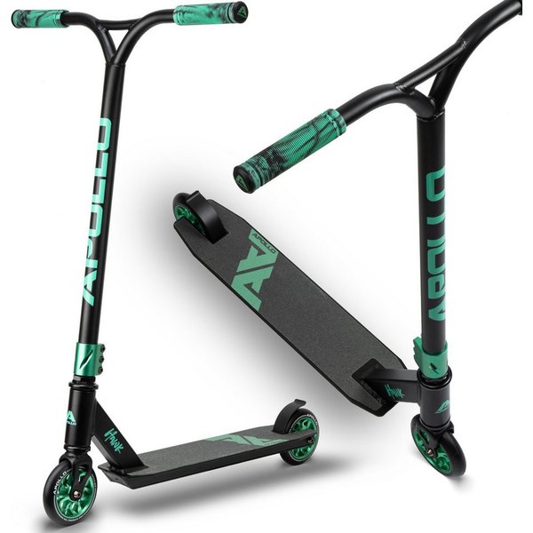 Apollo Stuntscooter Hawk - Scooter für Erwachsene, Jugendliche und Kinder ab 6 Jahren, extra breite Trittfläche & stabiler Lenker