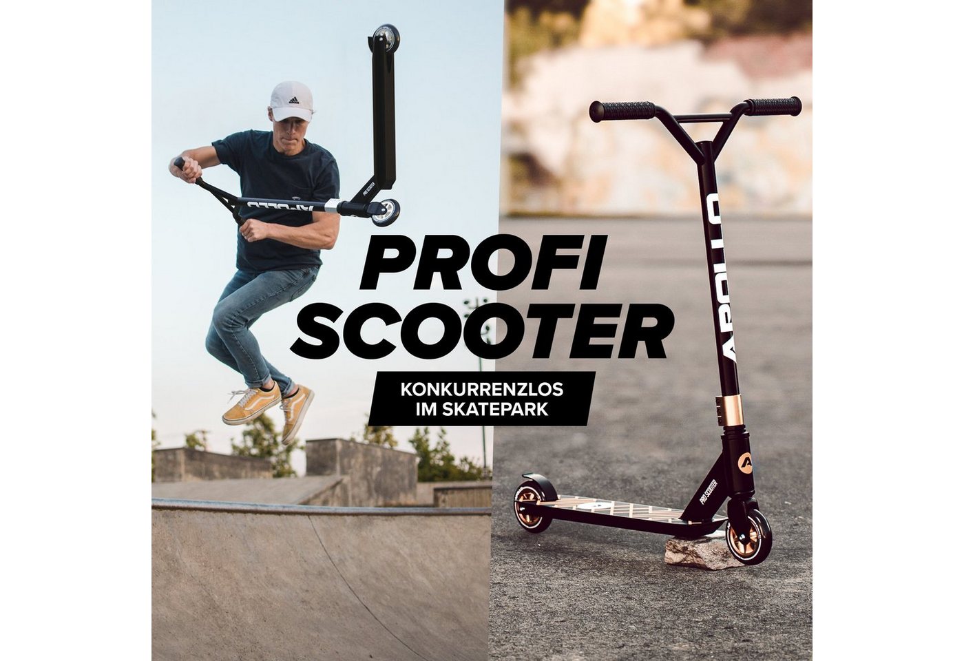 Apollo Stuntscooter Kinder Freestyle Kickscooter Genius Pro, Kinderroller Trick Roller Kinder und Erwachsene – Bild 2 von 5