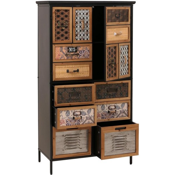 MCW Apothekerschrank MCW-O80-nbM Mit sechs Schubladen, Im Vintage-Look