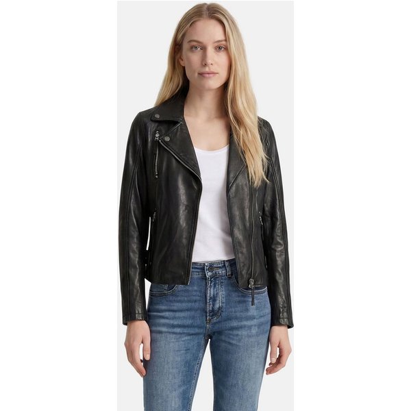Apple of Eden Lederjacke taillierte Schnittform