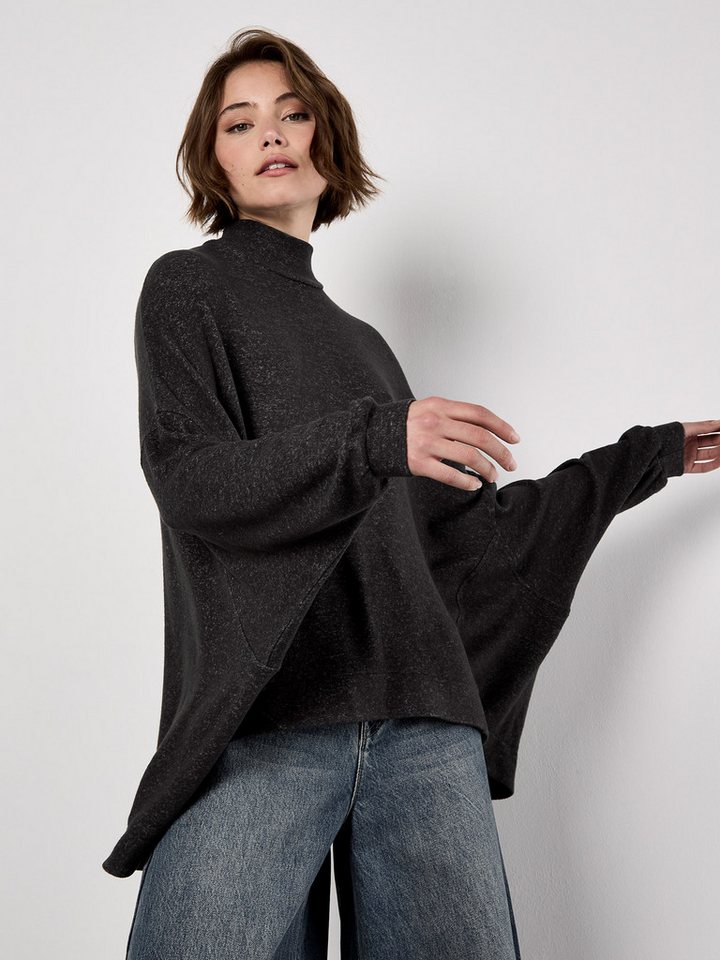 Apricot Fledermauspullover Oversized Pullover mit Stehkragen – Bild 2 von 4