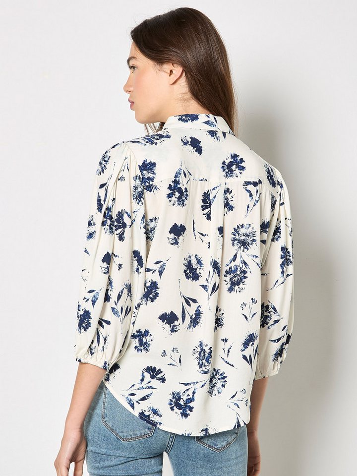 Apricot Klassische Bluse Gänseblümchen-Hemd Gemustert – Bild 4 von 5
