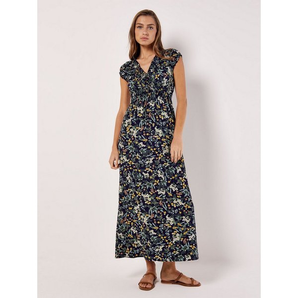 Apricot Maxikleid Maxikleid mit Blumenmuster
