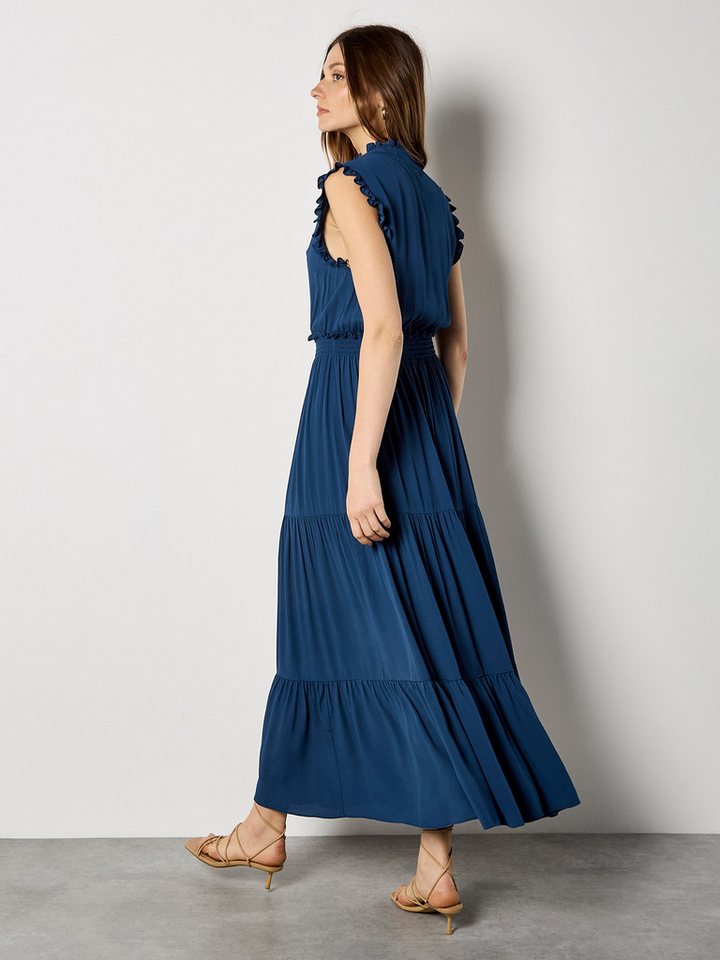 Apricot Maxikleid Maxikleid mit V-Ausschnitt mit Rüschen – Bild 3 von 4