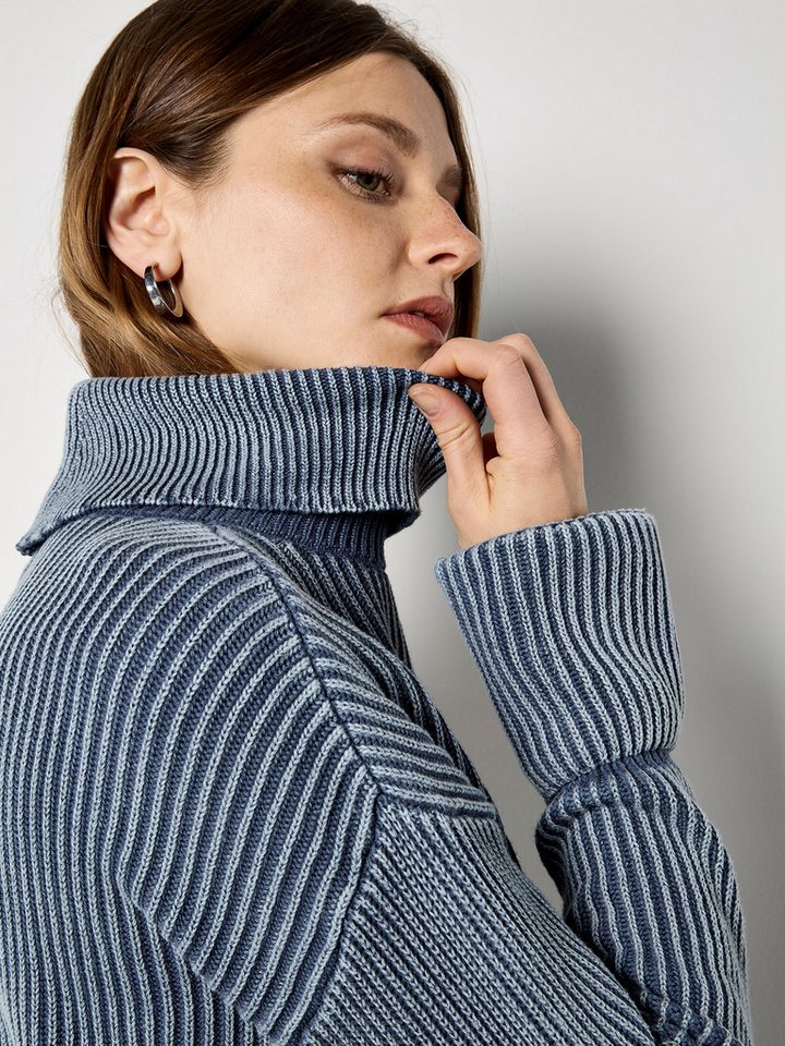 Apricot Rollkragenpullover Rollkragenpullover mit Rippstrick und Stonewashed-Effekt – Bild 3 von 5