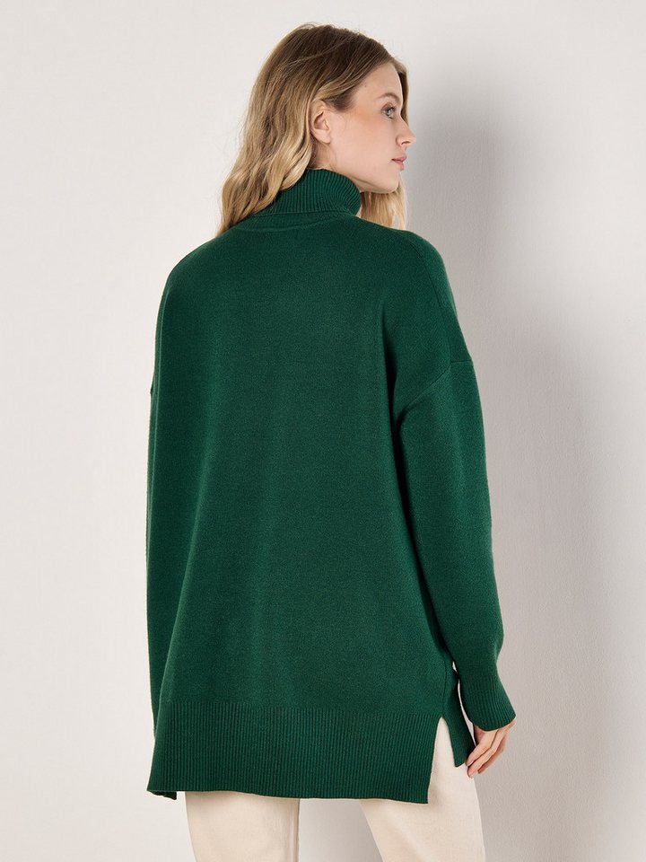Apricot Rollkragenpullover Oversized Pullover mit Taschen – Bild 3 von 5