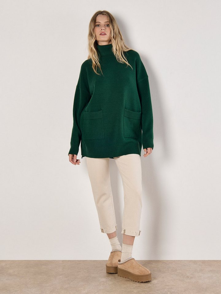 Apricot Rollkragenpullover Oversized Pullover mit Taschen – Bild 5 von 5