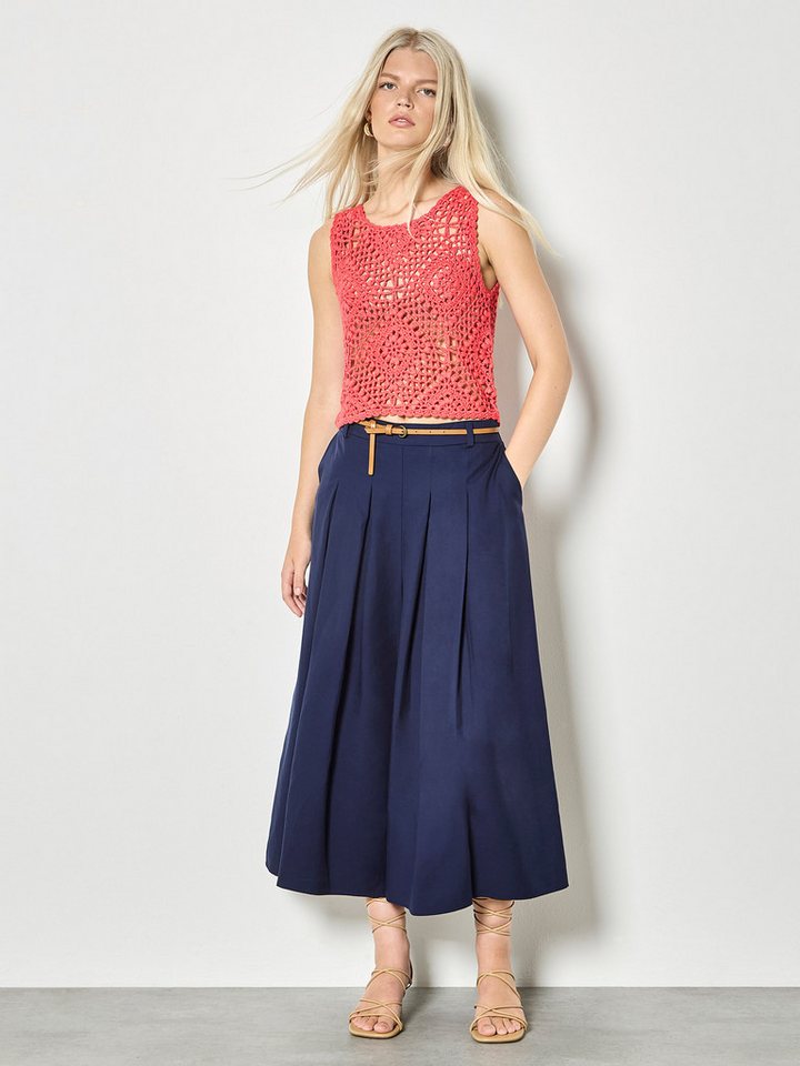 Apricot Spitzentop Diamant-Crop-Top mit Häkeldetails – Bild 2 von 5