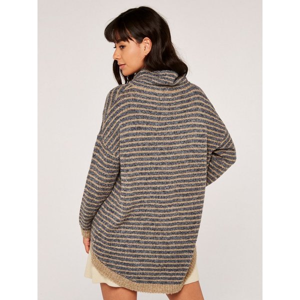 Apricot Streifenpullover Longpullover mit Streifen